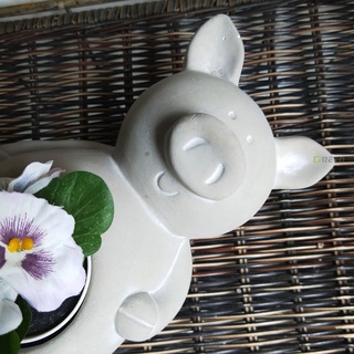 水泥花器／小豬／多肉盆器／多肉盆／微景觀／花藝／園藝／花盆／多肉植物／盆栽／造型盆栽／景觀植物／清水模／水泥盆