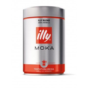 義大利【illy】illy Moka 摩卡壺專用研磨咖啡粉 中度 Moka摩卡咖啡粉(250g)