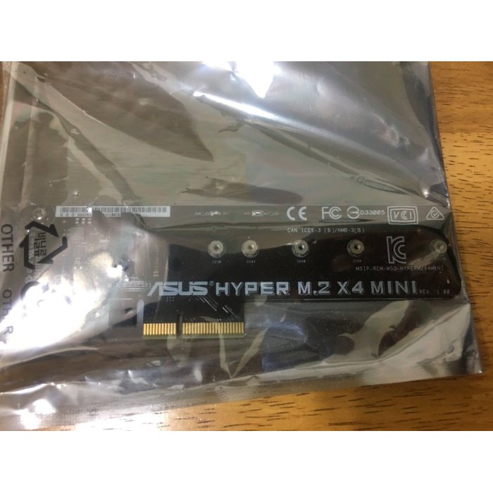 全新 ASUS 華碩 Hyper M.2 X4 Mini 轉接卡 PCI-E轉M2