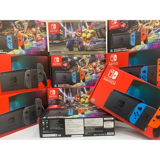 【現貨不用等】NS Switch 主機 紅藍 灰黑主機 臺灣公司貨 電量加強版 一年保固 藍紅 動物之森 動物森友會主機