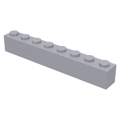 LEGO 樂高 零件  3008 淺灰色 1x8 基本磚  4211392