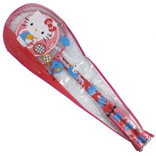 龍翔~ 臺灣現貨 正版授權 Hello kitty 球拍 凱蒂貓 雙人羽球拍兒童球拍 五金百貨 生活用品 批發 零售