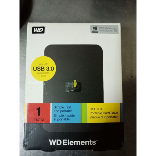 WD 1TB Usb3.0外接硬碟（二手）