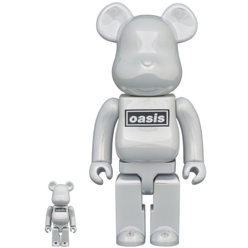 現貨在台 Be@rbrick Oasis 綠洲合唱團 綠洲樂團 100%+400% 電鍍白珍珠白Bearbrick