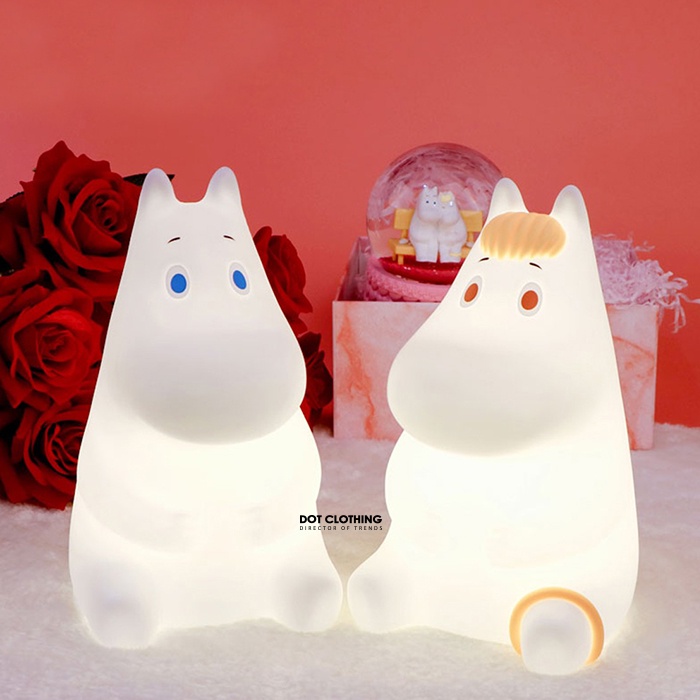 嚕嚕米 夜燈 免運 MOOMIN 現貨 科妮 床頭燈 矽膠 USB充電 禮物推薦 13 22 CM 可調亮度 DOT聚點