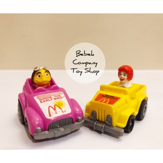 1985年 McDonald’s 麥當勞 古董玩具 二手玩具 McDonalds 麥當勞叔叔 大鳥姊姊 小車 迴力車
