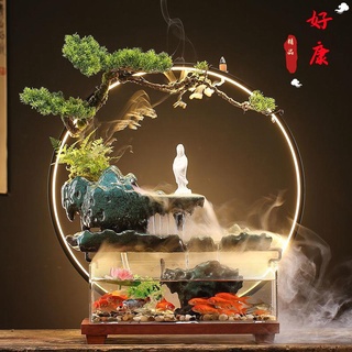 流水擺件 風水擺件 客廳擺件 玄關擺件 茶桌擺件 招財擺件 擺件 擺飾 魚缸 客廳循環水 桌面辦公室 水景生財擺件 喬遷