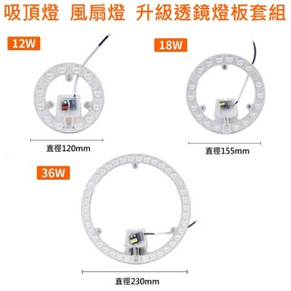 LED 吸頂燈 風扇燈 透鏡一體LED燈板 圓型燈管改造燈組 圓形光源貼片 2835 led燈盤無暗區 不刺眼 110V