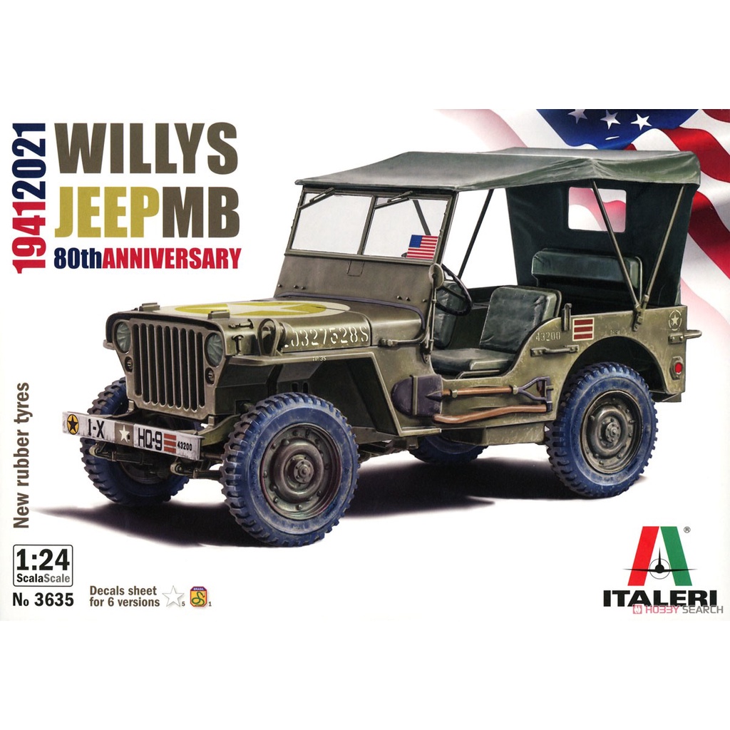 《99出清一次》ITALERI 軍事模型 1/24 美軍 Willys Jeep MB 1941-2021 東海