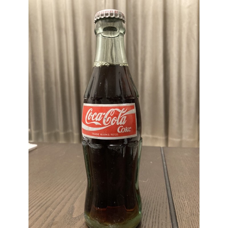 可口可樂曲線瓶 可口可樂玻璃瓶 日本版 日本可樂 彩色標籤印刷 Coca-Cola 滿罐