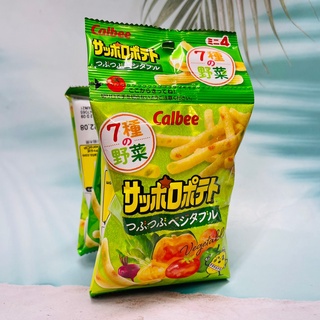 日本 Calbee 加樂比 四連餅乾 七種野菜新增 蔬菜薯條 36g