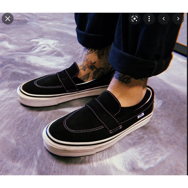 即納即納VANS STYLE53 Vault ハラコ ブラック ローファー 24