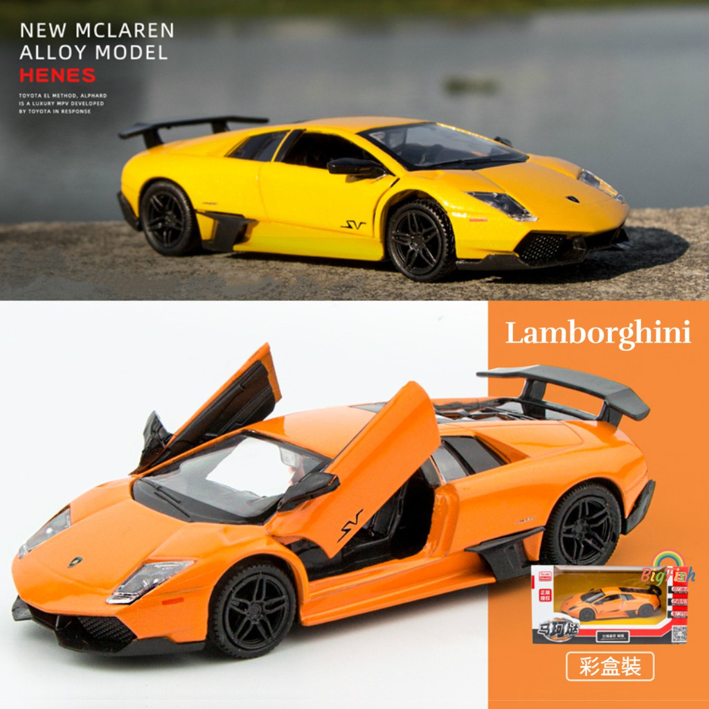 🔥現貨促銷🔥 藍寶堅尼 蝙蝠 模型車 Lamborghini 合金車 1:36玩具車 回力車 跑車賽車汽車玩具 生日禮物