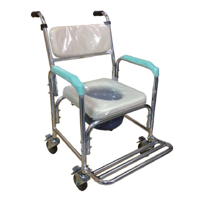【海夫健康生活館】FZK 鋁合金 四輪固定 軟背 便盆椅(FZK-4101)