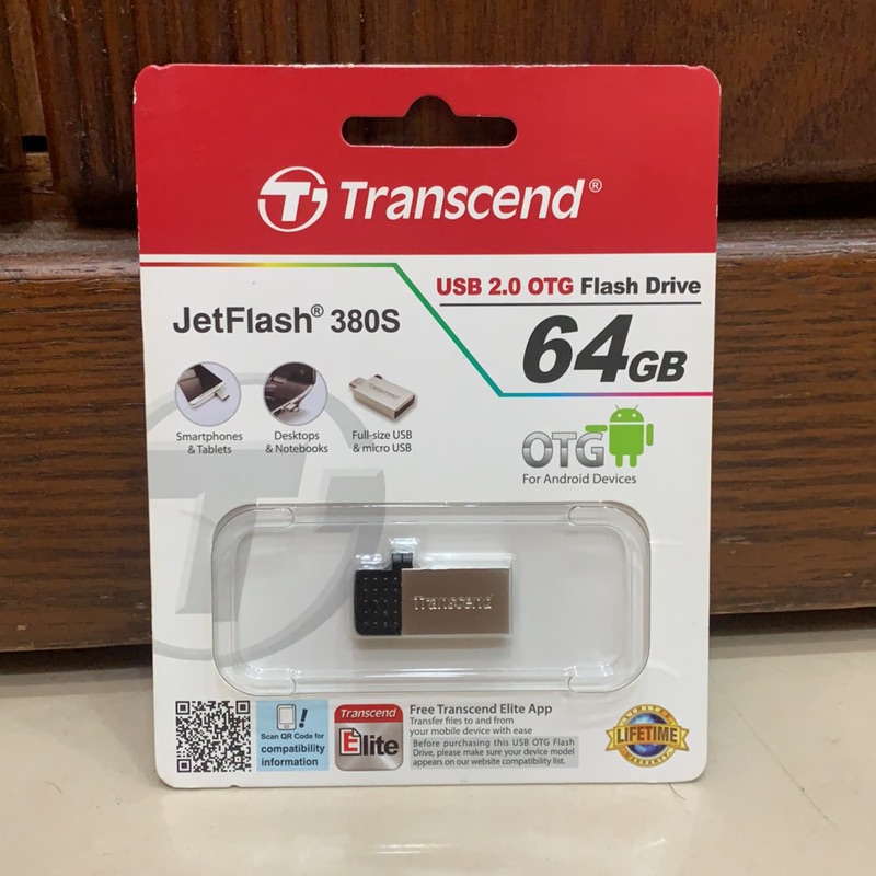 創見 Transcend 64GB JetFlash 380(Jf380) OTG隨身碟