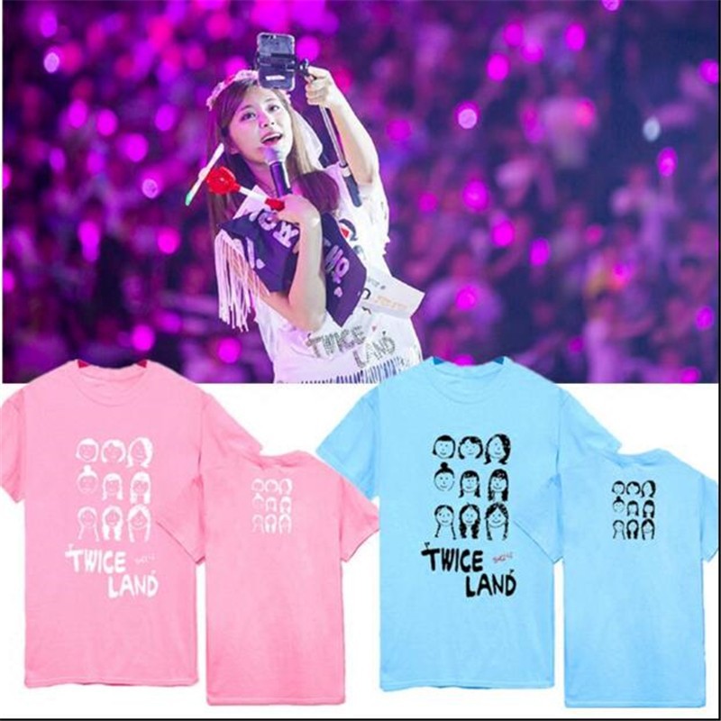 Twice組合周子瑜林娜璉井桃momo同款t恤寬松短袖演唱會應援衣服 蝦皮購物