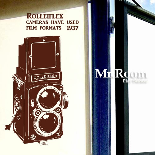 ☆ Mr.Room 空間先生創意 壁貼 ROLLEI 雙眼相機 (FH065) 攝影棚 咖啡廳 精品櫥窗 復古