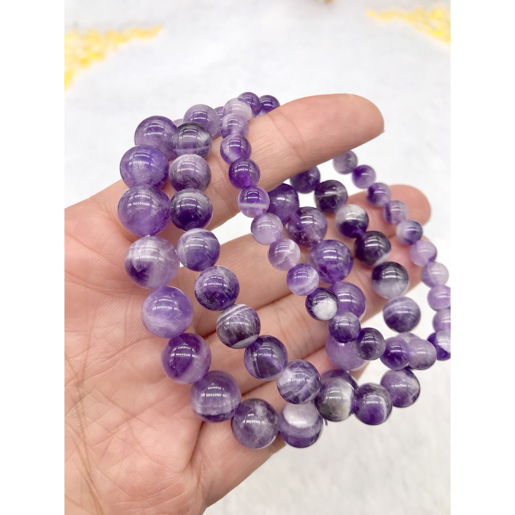 夢幻紫水晶手珠幽靈紫晶社交之石 Winnie 手作材料飾品 蝦皮購物