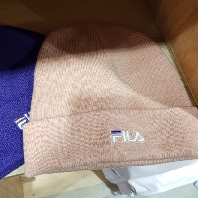 韓國 Fila 針織毛帽-粉