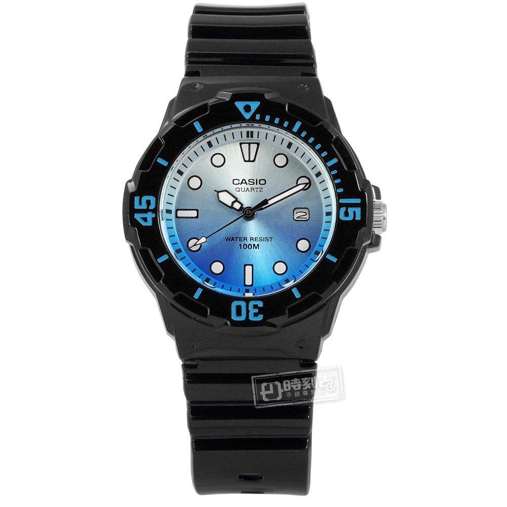 CASIO / 卡西歐甜心淺水風格漸層橡膠手錶 藍x黑 / LRW-200H-2E / 32mm