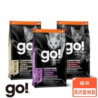 免運GO 加拿大GO! 無穀貓糧貓飼料低致敏鴨肉 80%四種肉//野生鮭魚/海洋鮭鱈