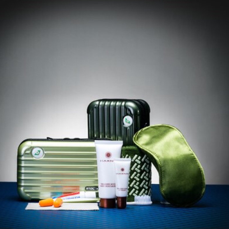 長榮航空商務艙Rimowa過夜包盥洗包化妝包迷你行李箱全新萊姆綠