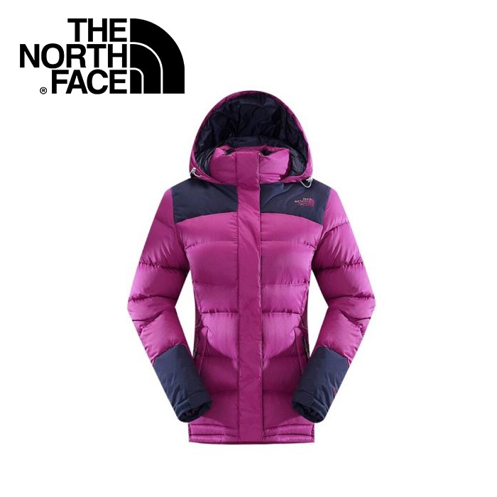 【The North Face 女 800 fill羽絨兜帽外套《紫紅/宇宙藍》】CTV7/保暖/登山/賞雪/悠遊山水