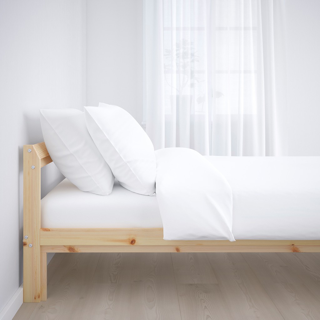 北歐工業LOFT風格經典IKEA宜家NEIDEN松木實木雙人床框床架附luröy床底板條/二手八成新/特$2680