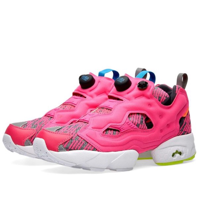 二手 Reebok insta pump fury AQ9242 桃紅色女鞋24號