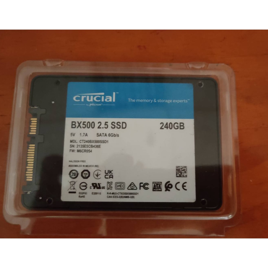 crucial 美光 固態硬碟 SSD 240GB BX500
