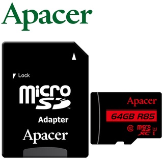Apacer 宇瞻 64GB 64G MicroSD MicroSDXC TF U1 C10 記憶卡 85MB/s 現貨