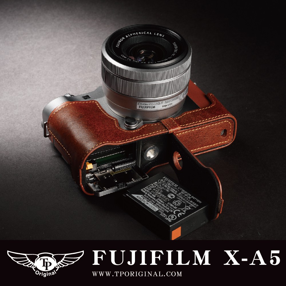 小馨小舖【TP 適用於 Fujifilm X-A5 X-A3 真皮開底式底座 】 相機包 相機套 XA5 XA3