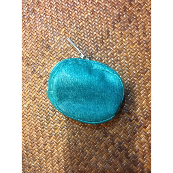 SAZABY土耳其藍 真皮製小零錢包 精緻可愛