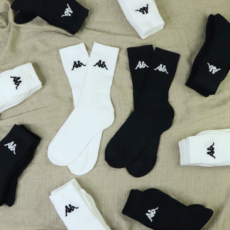Mewei🔹現貨Kappa crew sock 襪🧦 基本款高筒襪長襪| 蝦皮購物
