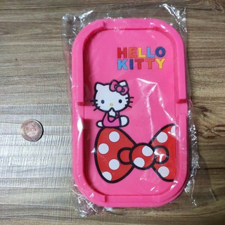 車用 置物墊 置物架 矽膠 凱蒂貓 Hello Kitty 卡通 貓 粉紅色