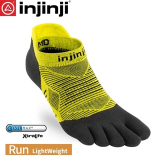 【INJINJI 美國 RUN 輕量吸排五趾隱形襪《萊姆黃》】0322/五指襪/專業排汗襪/登山健行襪/休閒襪