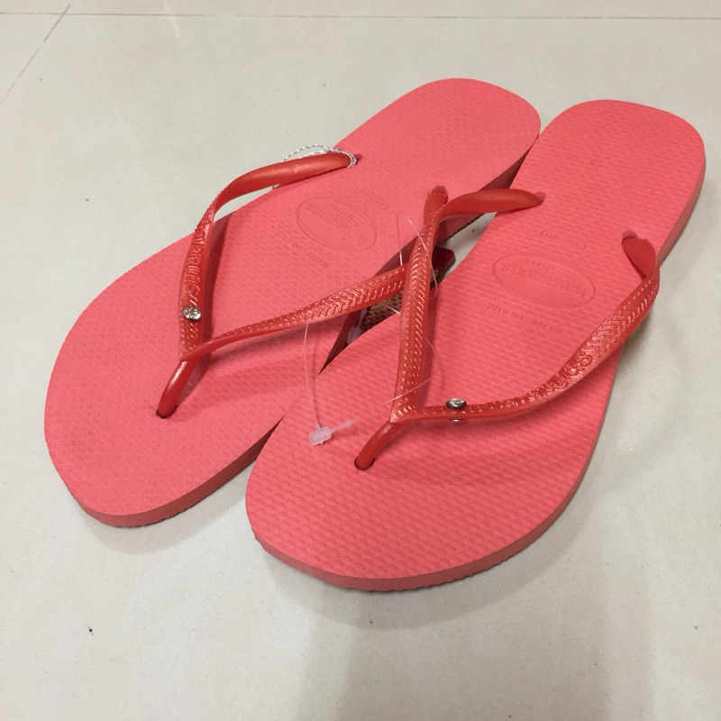 [全新] Havaianas 哈瓦仕 珠光 水鑽 細帶 人字拖 夾腳拖