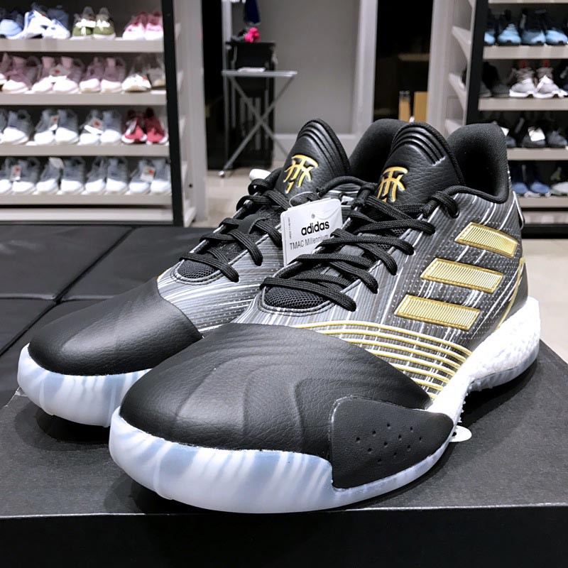 【43折】Adidas T Mac Millennium 黑金色運動鞋 愛迪達 BOOST 低筒 籃球鞋 男EE3678