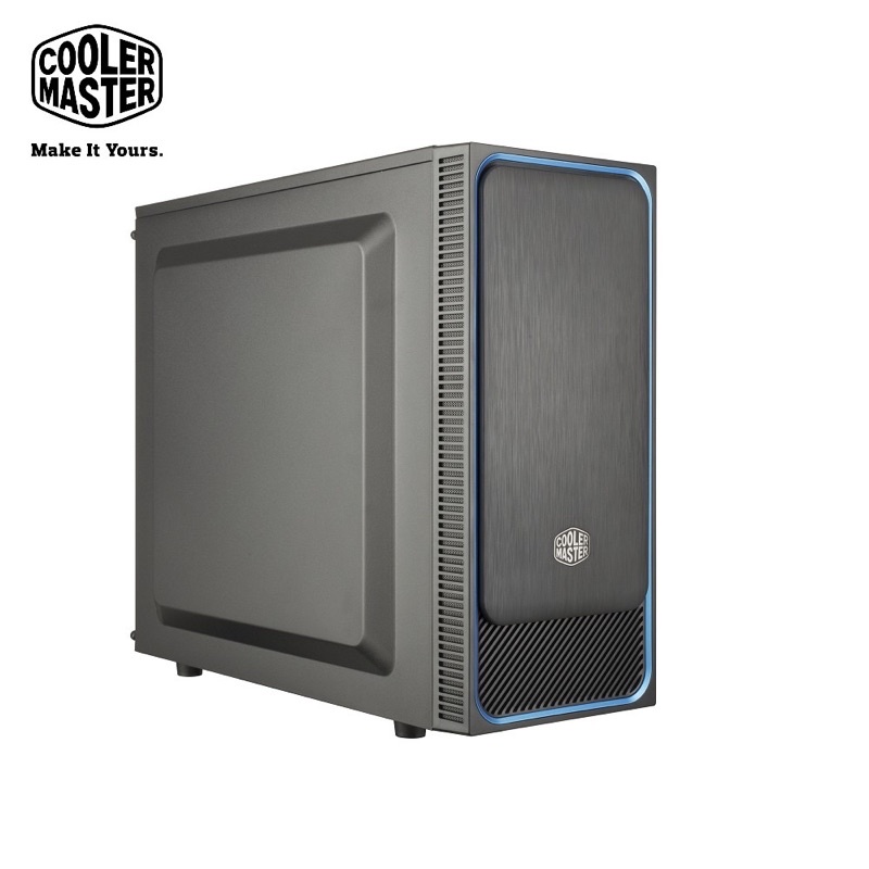 Cooler Master 酷碼 MasterBox E500L ATX 電腦機殼 藍色 滑蓋式髮絲紋面板 光碟機