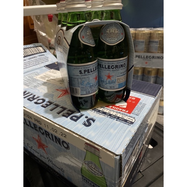 現貨（24/8月）拆賣一瓶45元an Pellegrino 聖沛黎洛 天然氣泡水 250毫升 X 24瓶