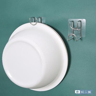 【現貨 臺灣出貨】無痕貼不銹鋼臉盆掛勾 【斑二舖】無痕免釘黏鉤牆壁吸盤 無痕 免釘不銹鋼臉盆架 黏鉤牆壁