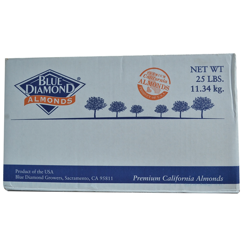 【跟麥原料】藍鑽杏仁片 薄片 烘焙專用 優質精選 扁桃仁 堅果食材 11.34公斤/25磅 整箱