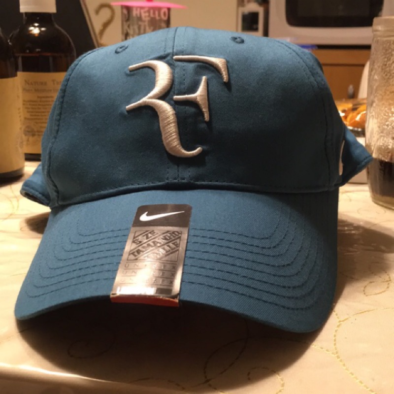 全新絕版Nike Federer 費德勒 電繡RF帽 水藍/白 可調式