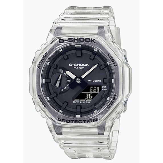 CASIO G-SHOCK GA-2100SKE 透明 八角 台灣公司貨 下標送玻璃保護貼