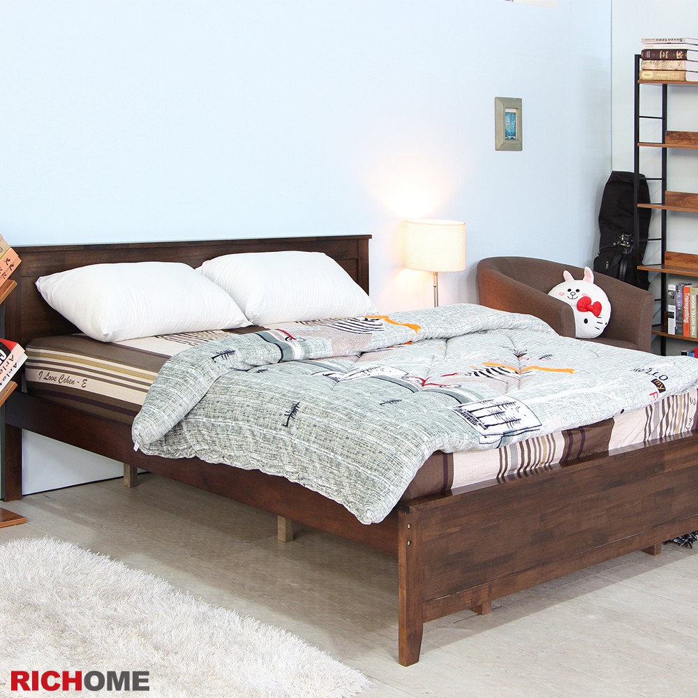 RICHOME      浪漫雙人床(6尺)-2色   床架    雙人床架  加大床架  6尺床架    BE246