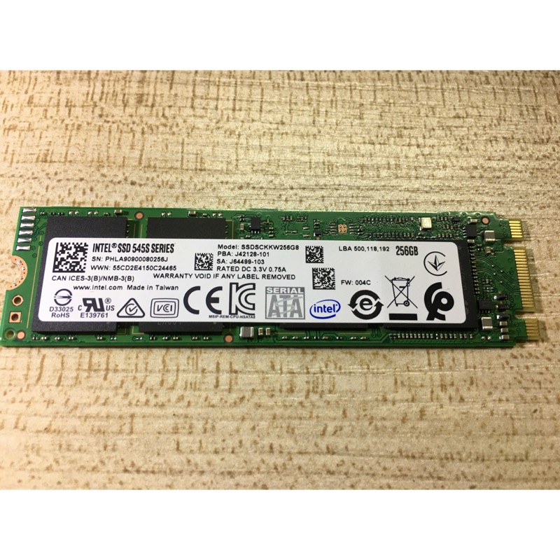 intel 545s 256G M.2 SSD