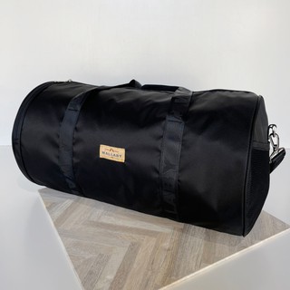 【WALLABY 袋鼠牌】MIT 台灣製造 圓筒旅行袋 行李袋 外出三天兩夜 輕量防潑水 黑色 HSK-2119BK