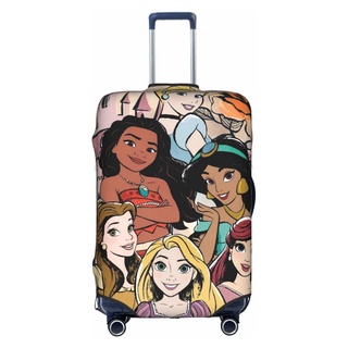 迪士尼公主行李箱蓋可水洗手提箱保護套防刮手提箱套適合 18-32 英寸行李箱