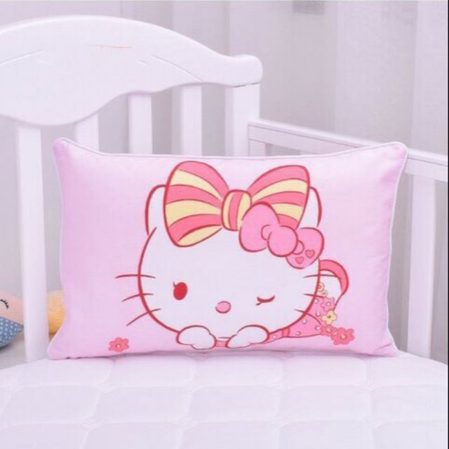 兒童枕頭 Hello Kitty枕頭套+紅色枕芯 幼兒園午睡枕