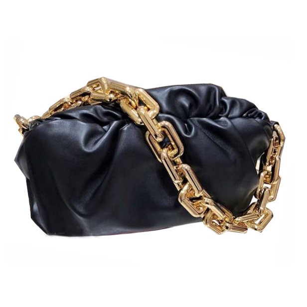 Bottega Veneta 620230 BV Chain 金鍊雲朵包 黑色